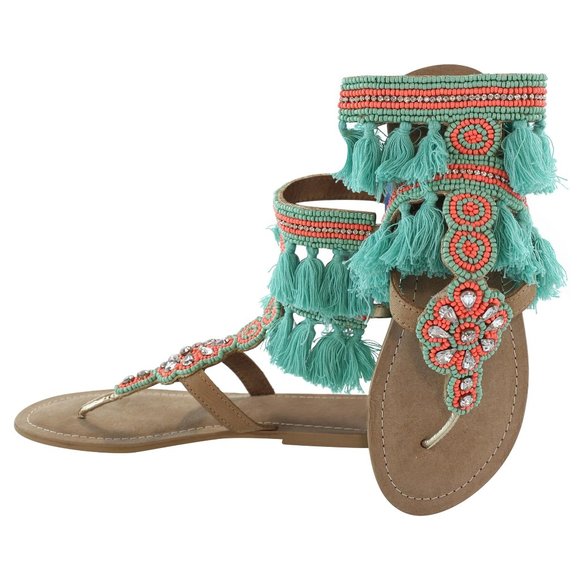 Guadalupe Designs Shoes - Guadalupe Design Silvia Sandal in Turquoise
